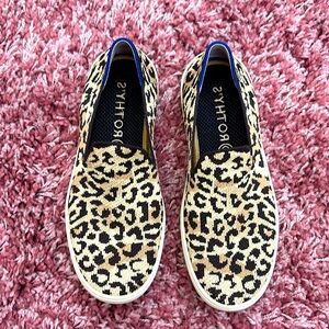 Rothy’s cheetah print original slip on sneaker size 7